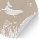 Vinilo decorativo Fascinantes criaturas marinas en el océano - Marrón - Kikki Belle - Redondo