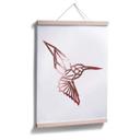 Plakat - Origami kolibri- rosaguldeffekt