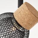 Spotrohr Giselle, schwarz, 76,5 x 16,5 cm, Kork Deckenspots, dimmbar