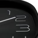 Minimalistische, moderne Wanduhr mit runden Ecken, schwarz | 29x29 cm