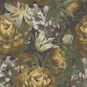 A.S. Creation blomstret tapet i gul og grønt blomstret non-woven tapet med glat struktur