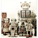 Fototapet Samling af robotter 240x260 cm