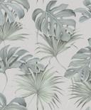 SCHÖNER-WOHNEN non-woven tapet, blomstertapet grå, grøn