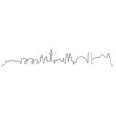 Muursticker Keulen Skyline Outline