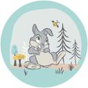Selvklæbende non-woven tapet - Bambi Thumper - 125 x 125 cm