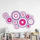 Wallsticker - Retro Ringe Pink