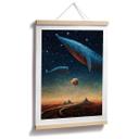 Póster Heine - Dos ballenas en el espacio - Astro Crucero