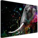 Canvasbillede, afrikansk elefant abstrakt