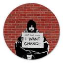 Wandcirkel Banksy - Keep Your Coins