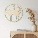 Decoración en madera álamo - pareja de grullas