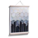 Frederiksson Plakat - Blue & White Hexagons