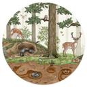 Wallsticker skjulte objekter skovens dyr - Kikki Belle - Round