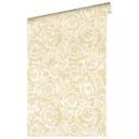 Versace tapet blomstermotiver i beige og creme non-woven tapet design blomstret tapet