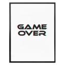 Póster Game Over - Efecto Glitch