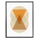 Plakat - Nouveauprints - Circles and triangles orange and brown