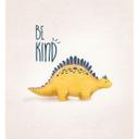 Fotomural para niños - Dino Be Kind - Estegosaurio - Tunaboylu