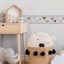 A.S. Création Lovely Kids Frise autocollante enfant - Gris, Blanc