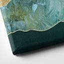 Cuadro Lienzo Paisaje soleado en azul y dorado - SpaceFrog Designs