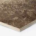 Houten Wanddecoratie zeshoekig pampagras en grassen in beige - Ms Tiff