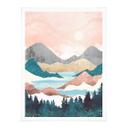Póster SpaceFrog Designs - Amanecer en el lago