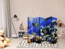 Paravent, Raumteiler freistehend, Trennwand - Underwater adventure II, 5-teilig - einseitig bedruckt - 225x172 cm
