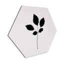 Hexagone - Alu-Dibond Kubistika - Feuille de châtaignier noire