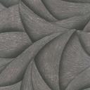 Papel pintado no tejido en negro, bronce ondas de aspecto 3D gráfico moderno