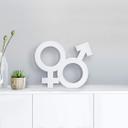 Letra deco símbolo de género hetero