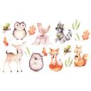 Wallsticker - Kvilis - Søde skovdyr sæt