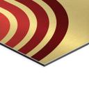 Geborsteld Alu-Dibond met goud-, zilver- & kopereffect - Grafische retro bogen - Costa