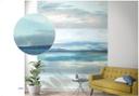 Fototapet med overskyet himmel Blå, Grå, Illustration 2,70 x 2,12 m