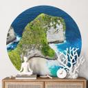 Vinilo decorativo Costa rocosa de Nusa Penida - Hugonnard - Redondo