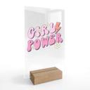 Bordstativ Girl Power retro bogstaver lilla