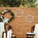 Letras de madera boda Sra. y Sra. - Álamo
