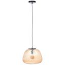 Pendelleuchte Junis, braun, 184 x 35 cm, Glas Pendelleuchte