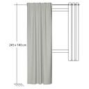 Homing Vorhang Galdin mit verdeckten Schlaufen beige -  2,45x1,40 m