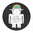 Plakat Rainbow Robot Sleep Laugh Create - Treechild - Rund