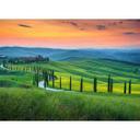 grønt og orange non-woven tapet Designwalls Toscana Toscana landskab