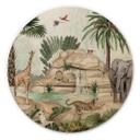 Cuadro de madera para habitación infantil Kikki Belle - Jungle Paradise Round