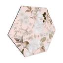Hexagon Dibond Boho-illustration med blomster og frugter - UN Designs
