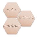 Hexagone - Alu-Dibond aspect cuivre - Vis ris aime (Set de 3)