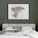 Póster Árbol minimalista en un paisaje tranquilo - Flour