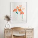 Póster Flores pequeñas en color melocotón - Kubistika