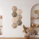 3D Hexagon Alu-Dibond - Lysebrun