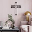 Cruz de origami con decoración acrílica