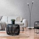 Papel pintado efecto lino Gris suave - papel pintado no tejido para un ambiente elegante