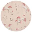 Fortryllende enhjørninger med kirsebærblomster tapet - Kikki Belle - Round - vliesetapet/selvklæbend
