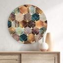 Tableau sur alu-Dibond Fredriksson - Or et cuivre - Rond