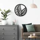 Decoración acrílica hojas en círculo