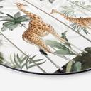 Tableau sur alu-Dibond rond Kikki Belle - Les girafes